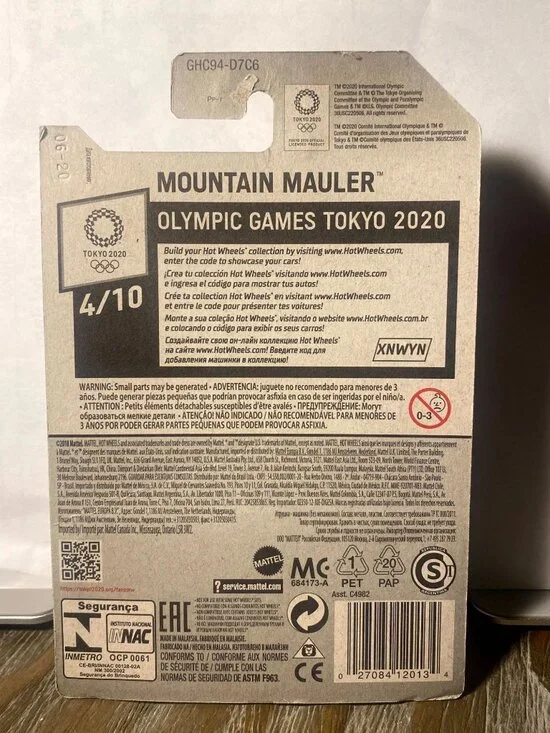 Hot Wheels Mountain Mauler Tokyo 2020 Sport Climbing Edition Die-Cast Car 4/10 - Picture 4 of 4